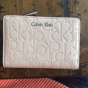 Calvin Klein blush pink monogram wallet